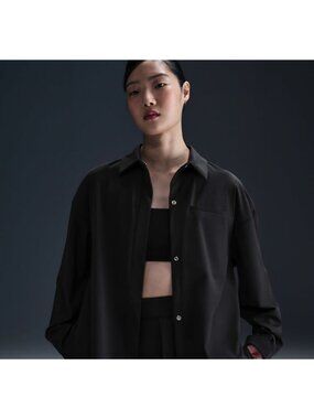 Nike Women's 24.7 Perfectstretch Dri-FIT Oversized Long Sleeve Shirt Size Small